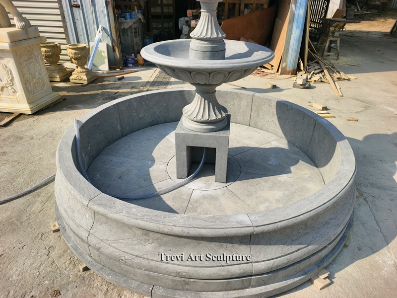 outdoor marble eagle fountain pool