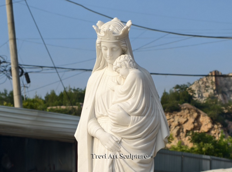 details of our lady seat of wisdom statue
