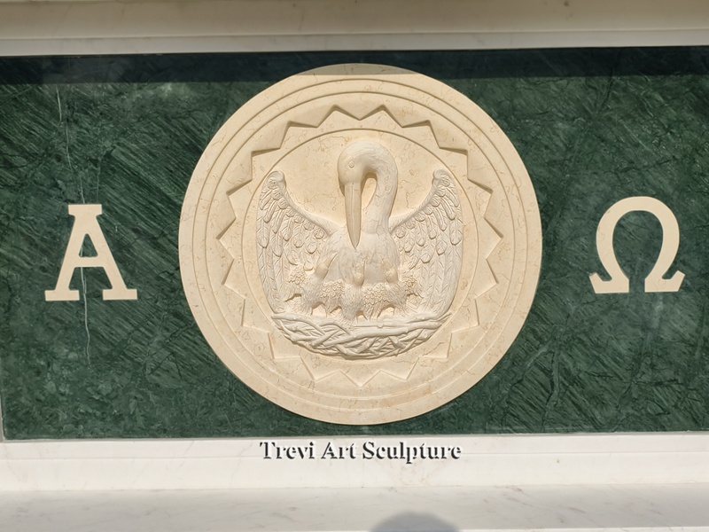 classical church altar table details
