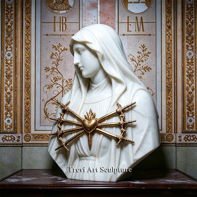 our lady of sorrow the dolorosa bust statue