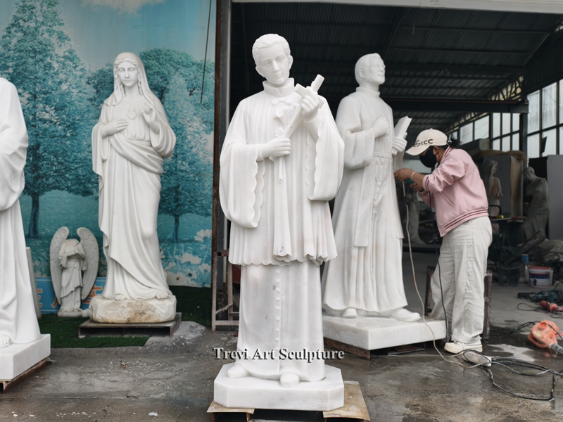 marble st. aloysius statue