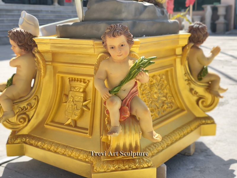 painted marble st paul statue base details