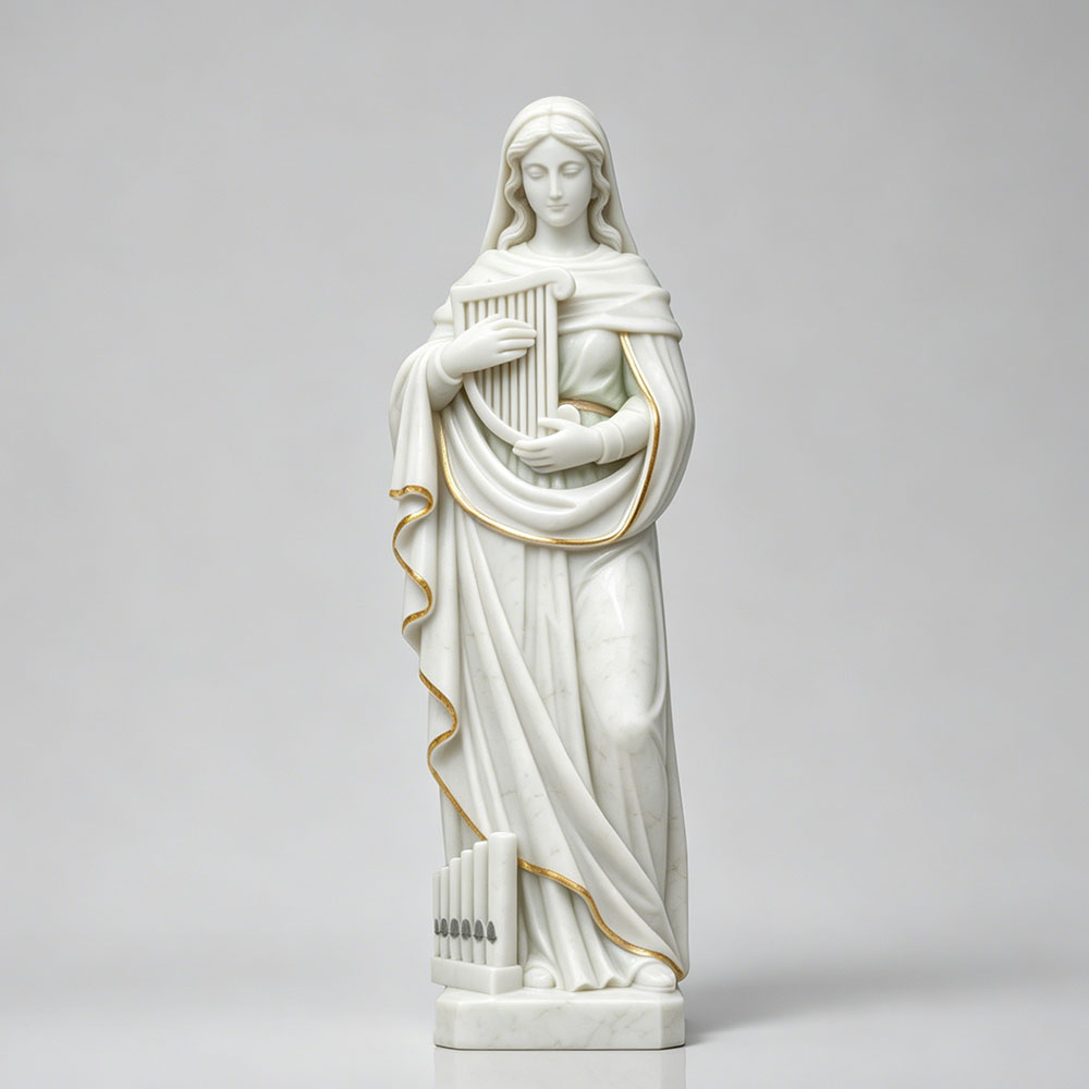 marble saint cecilia sculpture