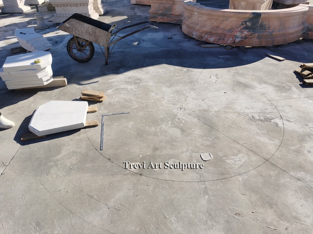 mark the fountain layout