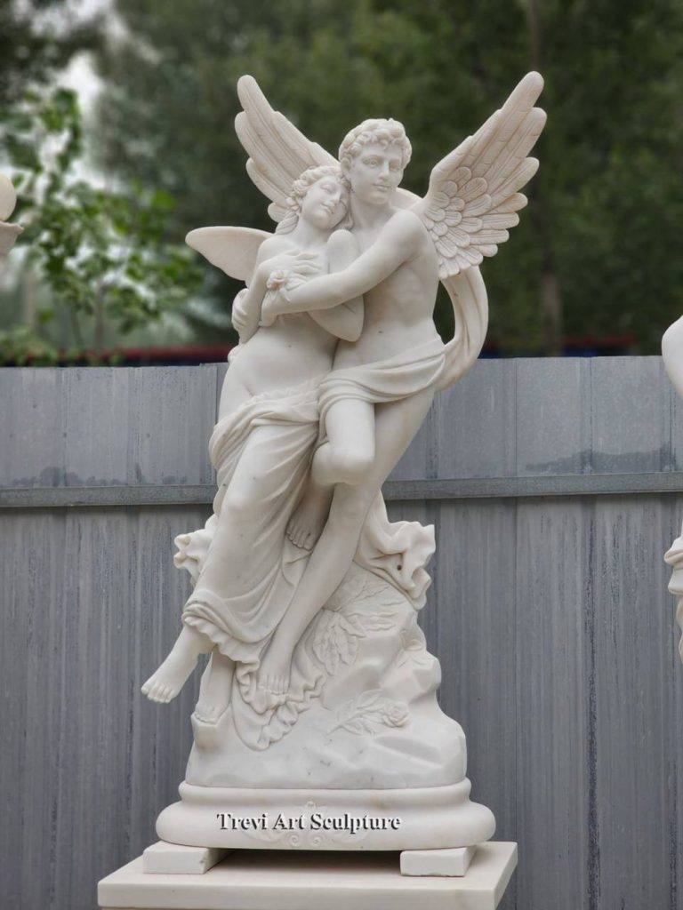 psyche and cupid marble sculpture