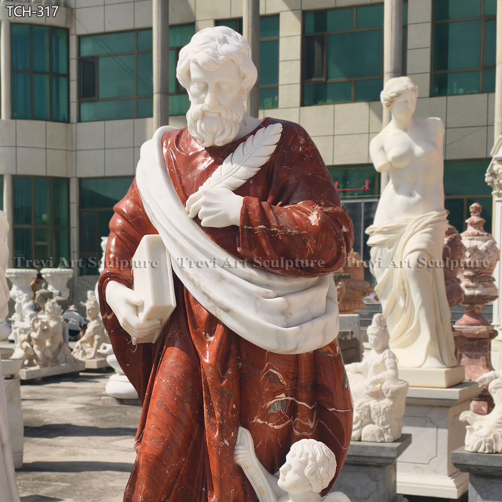 red marble st. matthew statue