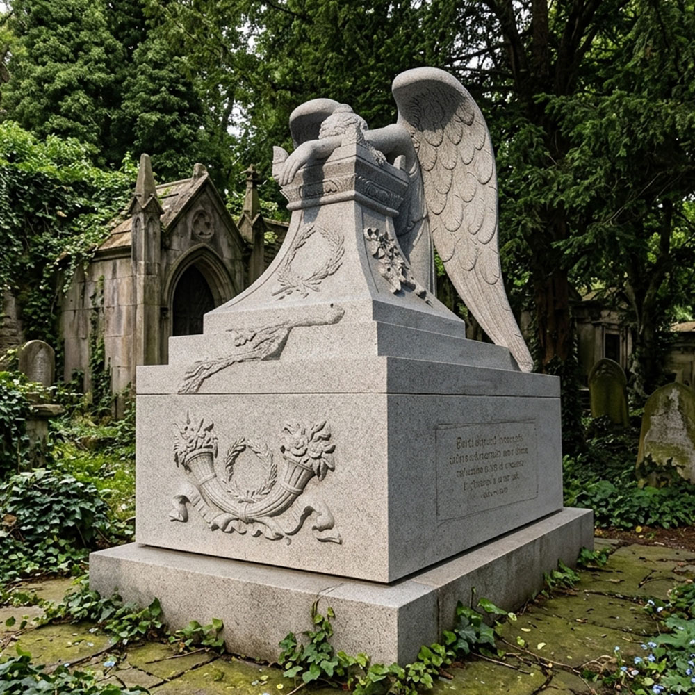 cemetery angel statue