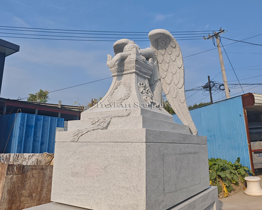 granite angel statue for cemetery
