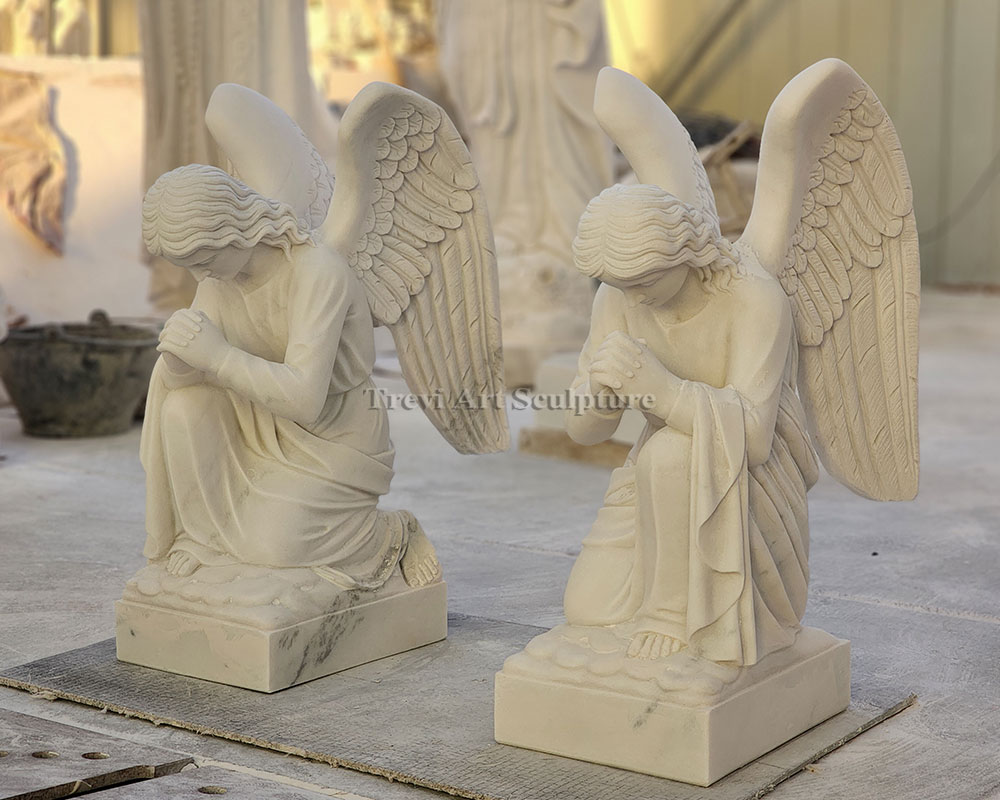 kneeling angel memorial sculpture