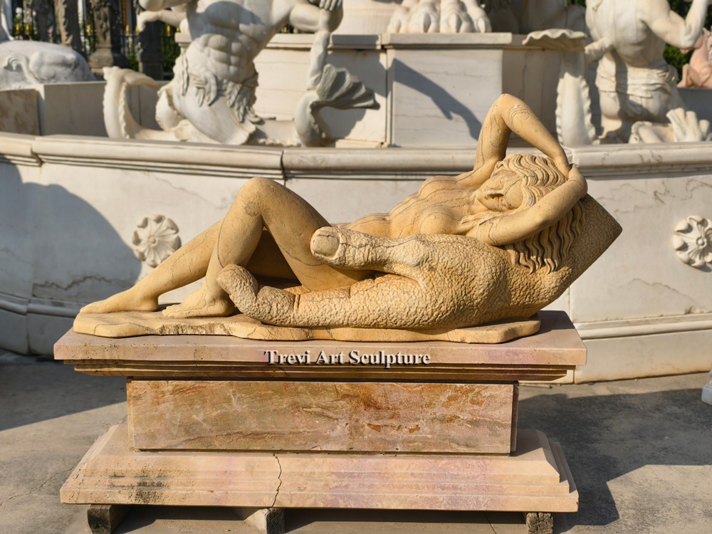 reclining woman statue