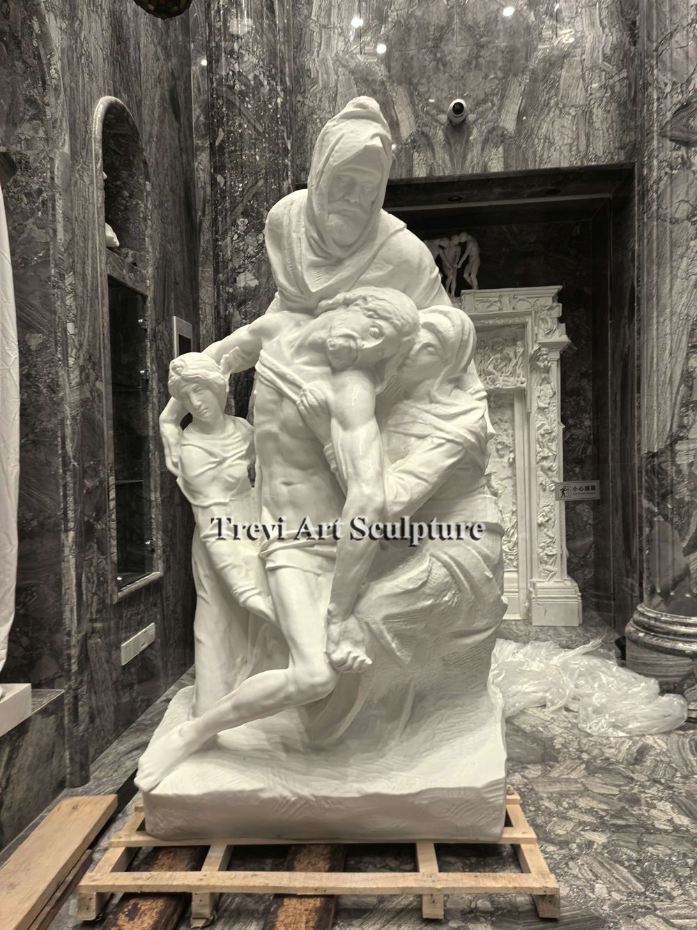 classic michelangelo the deposition marble replica