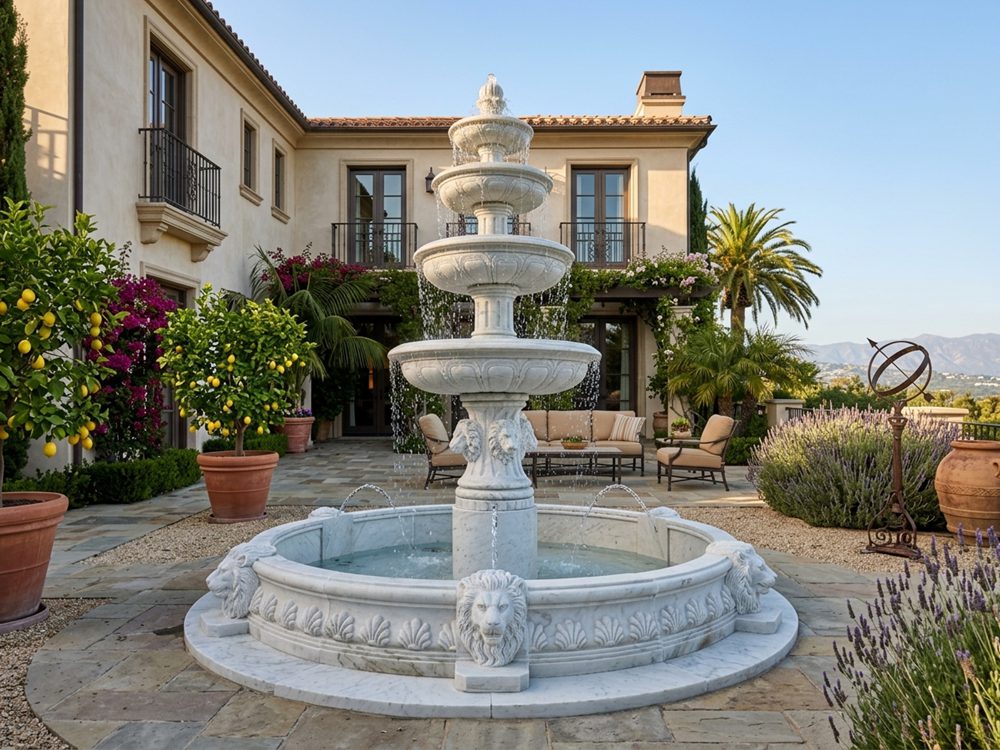 grand multi tier wedding cake fountain