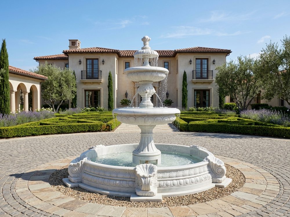 lion sculptural fountain