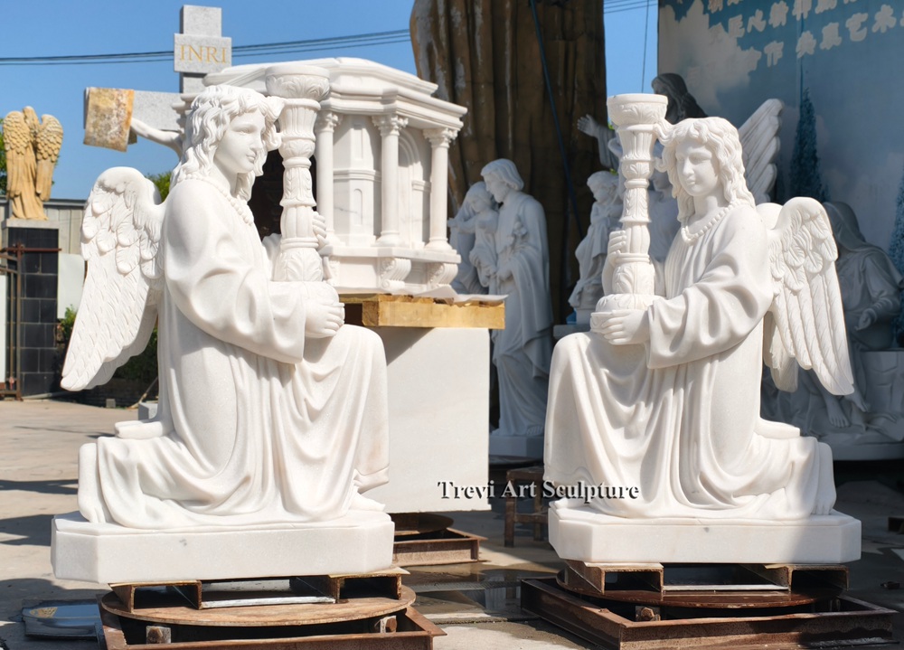 michelangelo kneeling angel statue replica