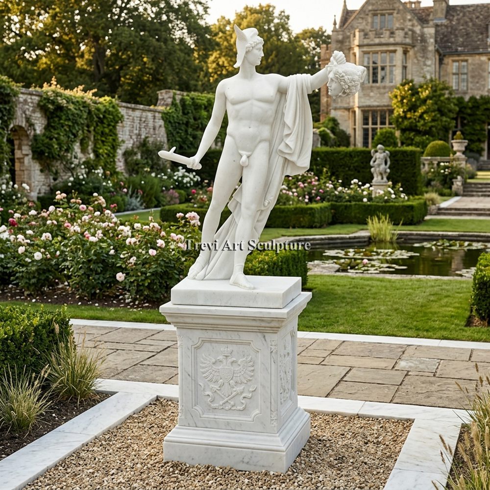 5 feet perseus and medusa statue marble sculpture