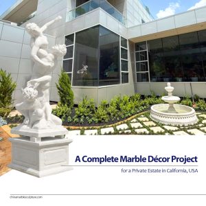 a complete marble décor project for a private estate in california, usa