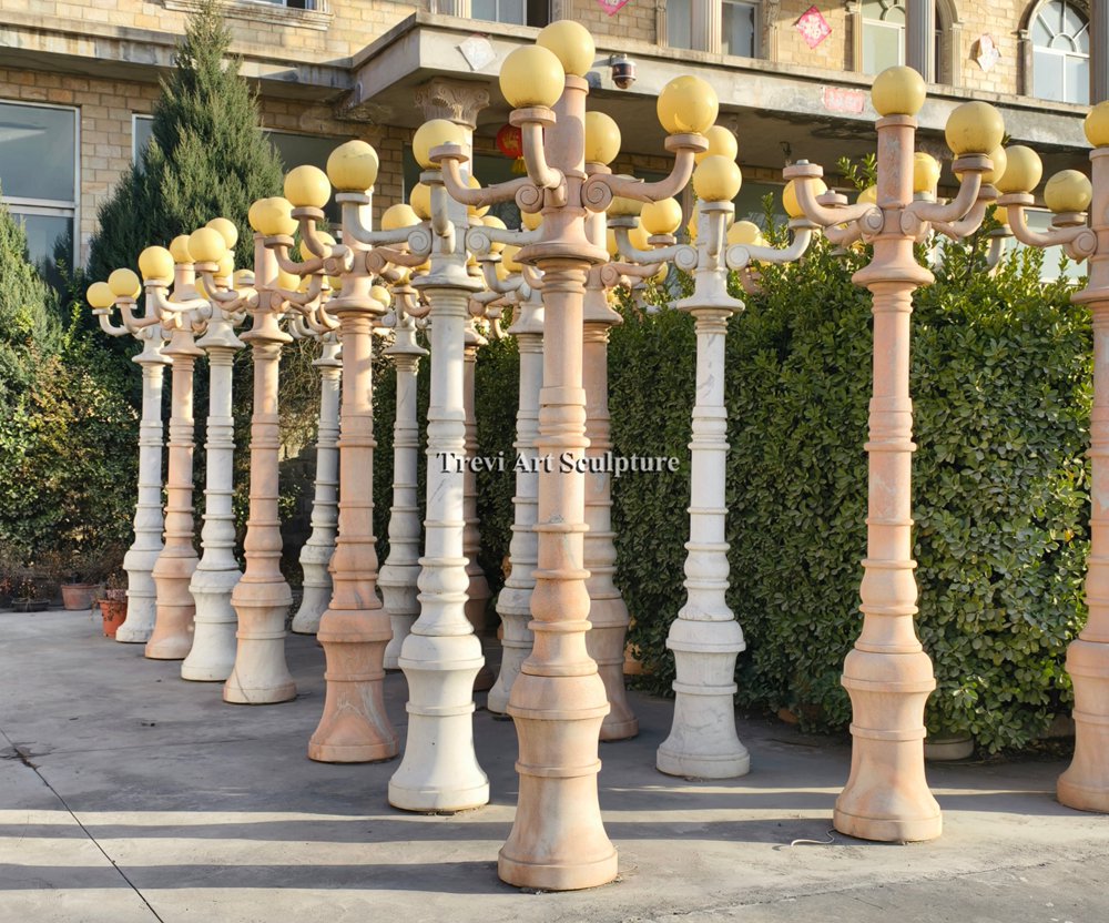 marble street lamp lighting for gardens