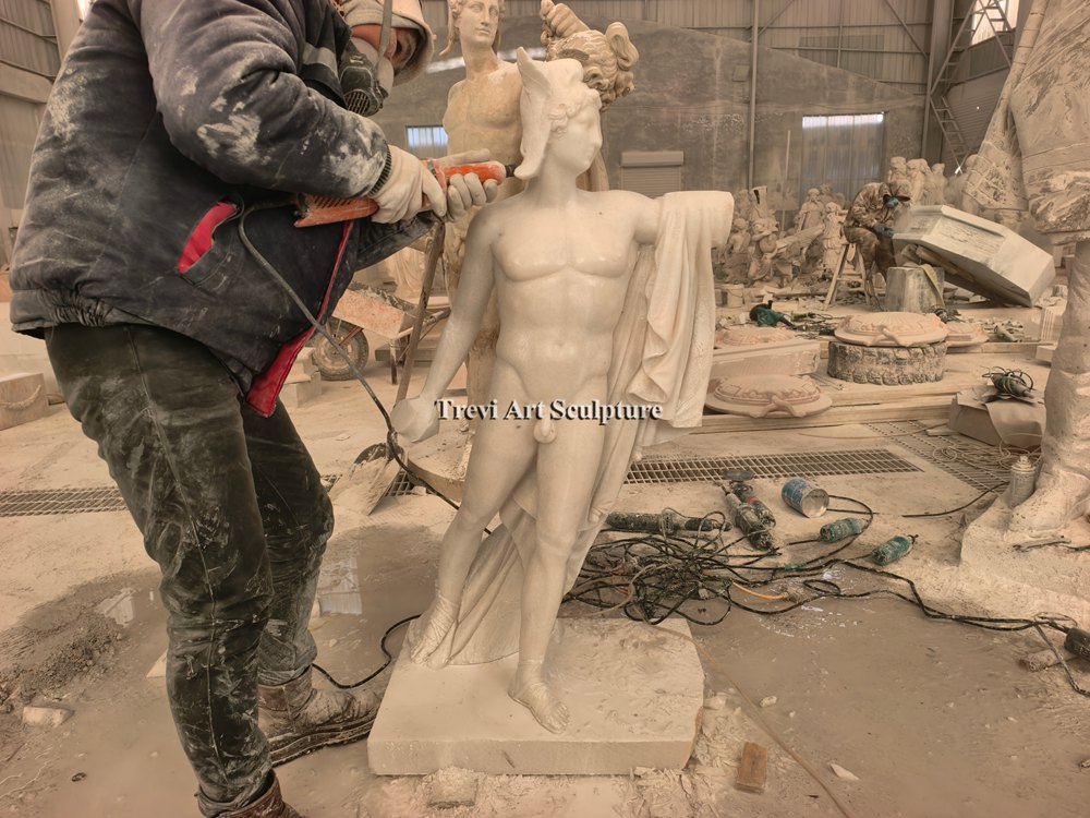 perseus and medusa statue marble carving process