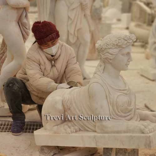 marble female sphinx statues process