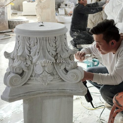 marble outdoor ancient roman columns carving process