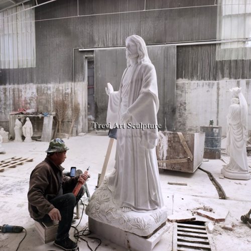 marble jesus monument statue process