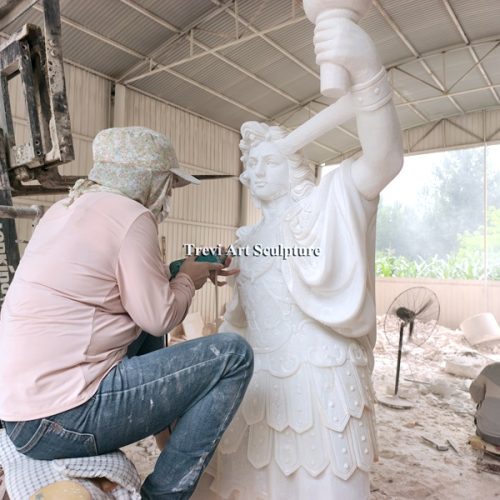 st michael statue carving process